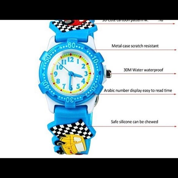 ?Vavna Best Seller Girls Boys waterproof 3 D cute cartoon Digital wrist watch main image 7